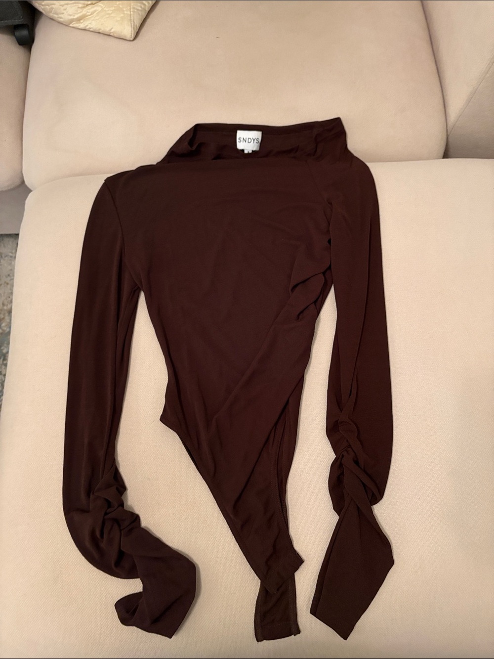 SNDYS Chocolate Brown Long-Sleeve Bodysuit
